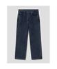 SHIFT.G Wide Brushed Denim Pants Navy