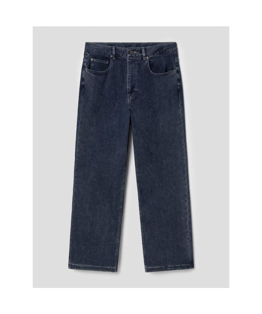 SHIFT.G Wide Brushed Denim Pants Navy
