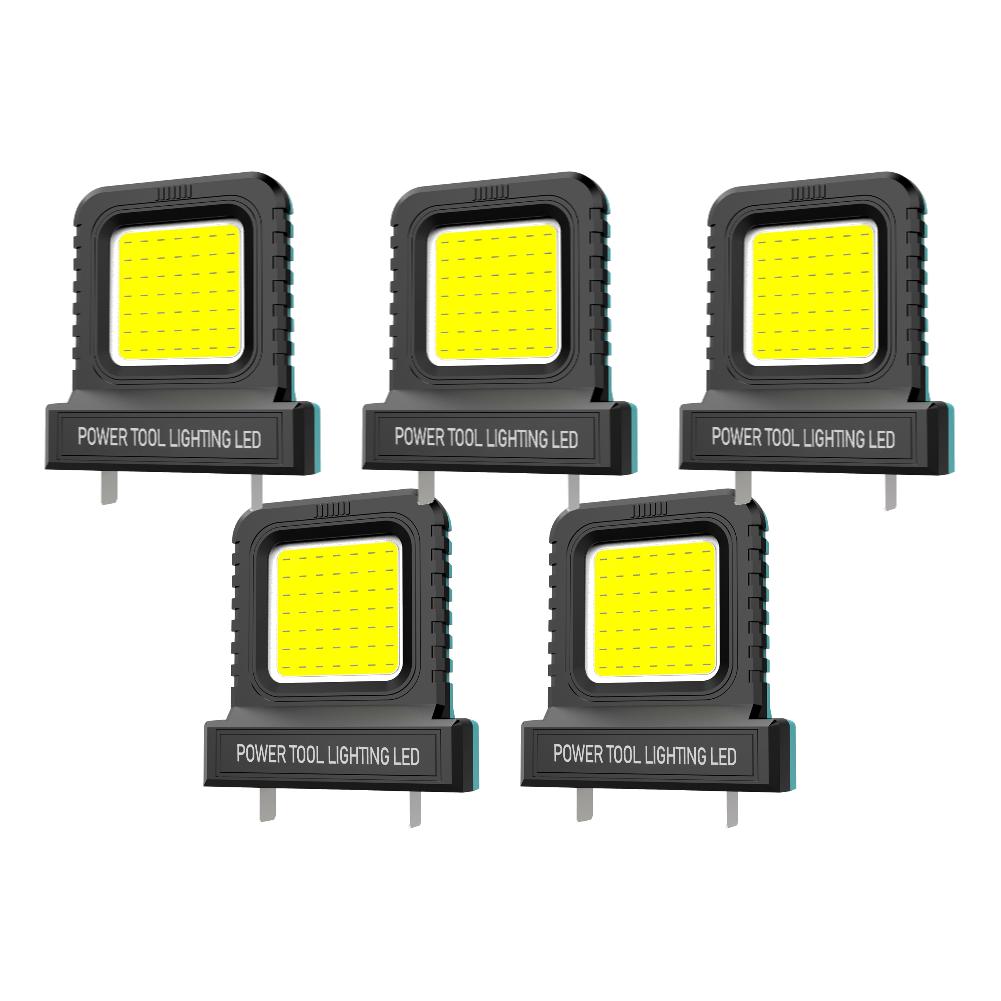 5-1PCS 14W LED Work Light for Makita for Milwaukee for Dewalt for Bosch for Dayi Lomvum Zhipu 20V-21V Li-ion Battery Accessories