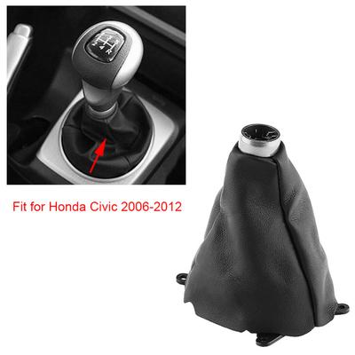 Ghette Nere in Pelle PU per Cambio Manuale Auto Sostitutive per Honda Civic Si 2006-11
