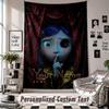 Custom Tapestry Wall Hanging, Coraline Other Mother Personalized Name Text Home Wall Decor