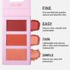 Tre färger Highlighter Rouge Palett Matt Pärlemorskimrande 3D Kontur Palett Framhävande Nässkugga Naturlig Naken Sminkpuder Kaka