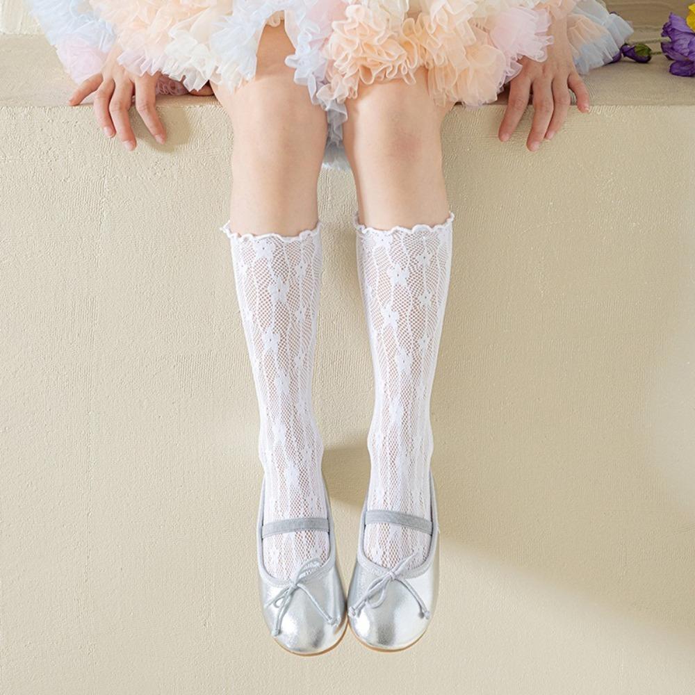 

Носки средней длины в балетном стиле, кружевные чулки, новые компрессионные носки, для вечеринки белый