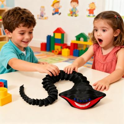 3D Printed Sea Animal Toy Articulated Fidget Toy Flexible Deep Ocean Creature Sensory Toy for Kids