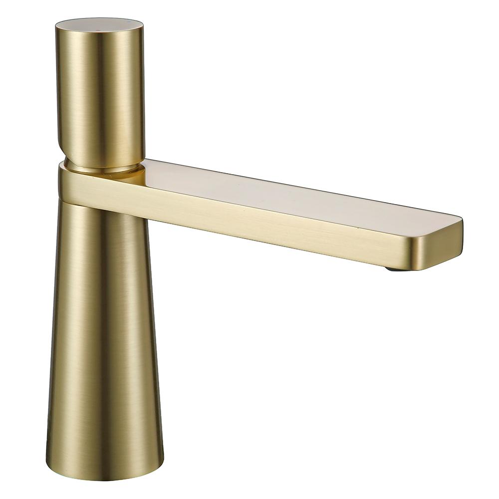 Bathroom Faucets Black Brass Single Hole Single Handle 360 Degree Rotation Deck Mounted Basin Hot And Cold Water Sink
