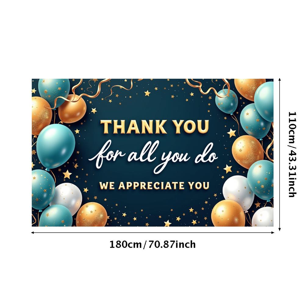 Durable Build Party Decoration Gratitude Banner Appreciation Banner for Volunteer Event Thank You Party Teacher Recognition