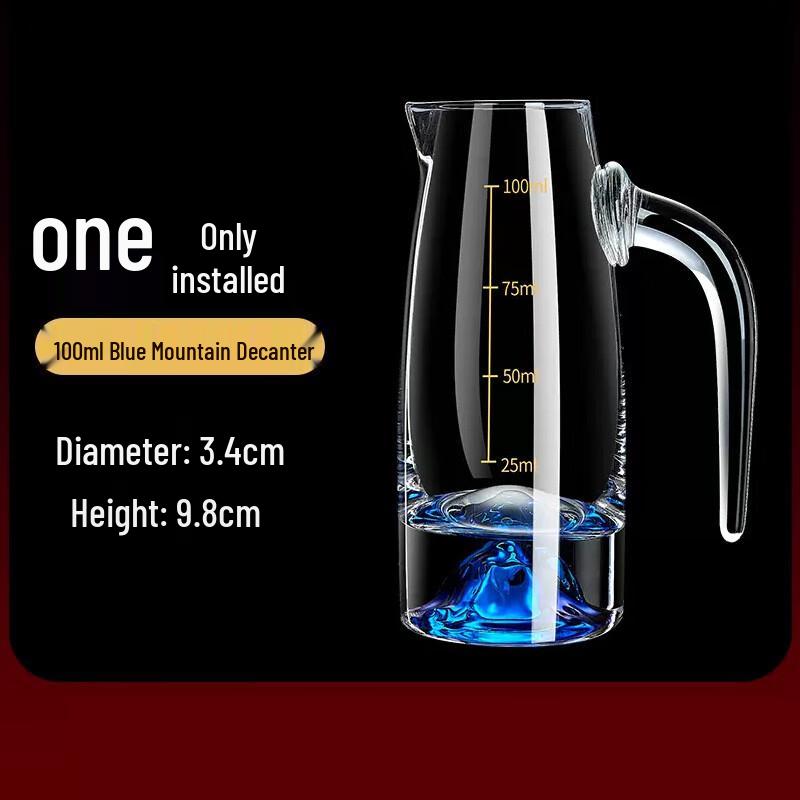 Shijin Crystal Blue Mountain Decanter