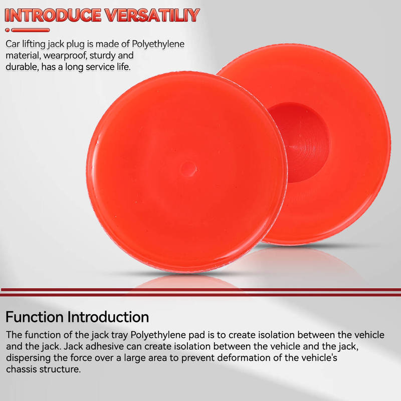 Polyethylene Bottle Jack Pad Protector Adapter Jacking Tool Pinch Weld Side Lifting Disk 20 25 29 37mm Hole 2 - 10t Bottle Jacks