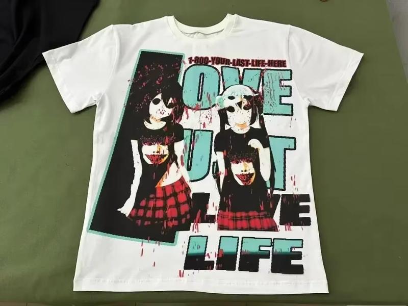 Harajuku Retro Drolandmiller Ansiktstryck Goth Stil Grafiska T-shirts Män Kvinnor T-shirt Streetwear Y2k Toppar Herrkläder T-shirt