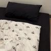 Cartoon Bear Washed Cotton Four-piece Set, Bed Sheet Quilt Cover, Bedding Three-piece Set, Dormitory