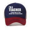 Fashion Harajuku I'm A Teacher To Save Time Print baseball caps Casual Women mesh Snapback hats adjustable mesh trucker hat
