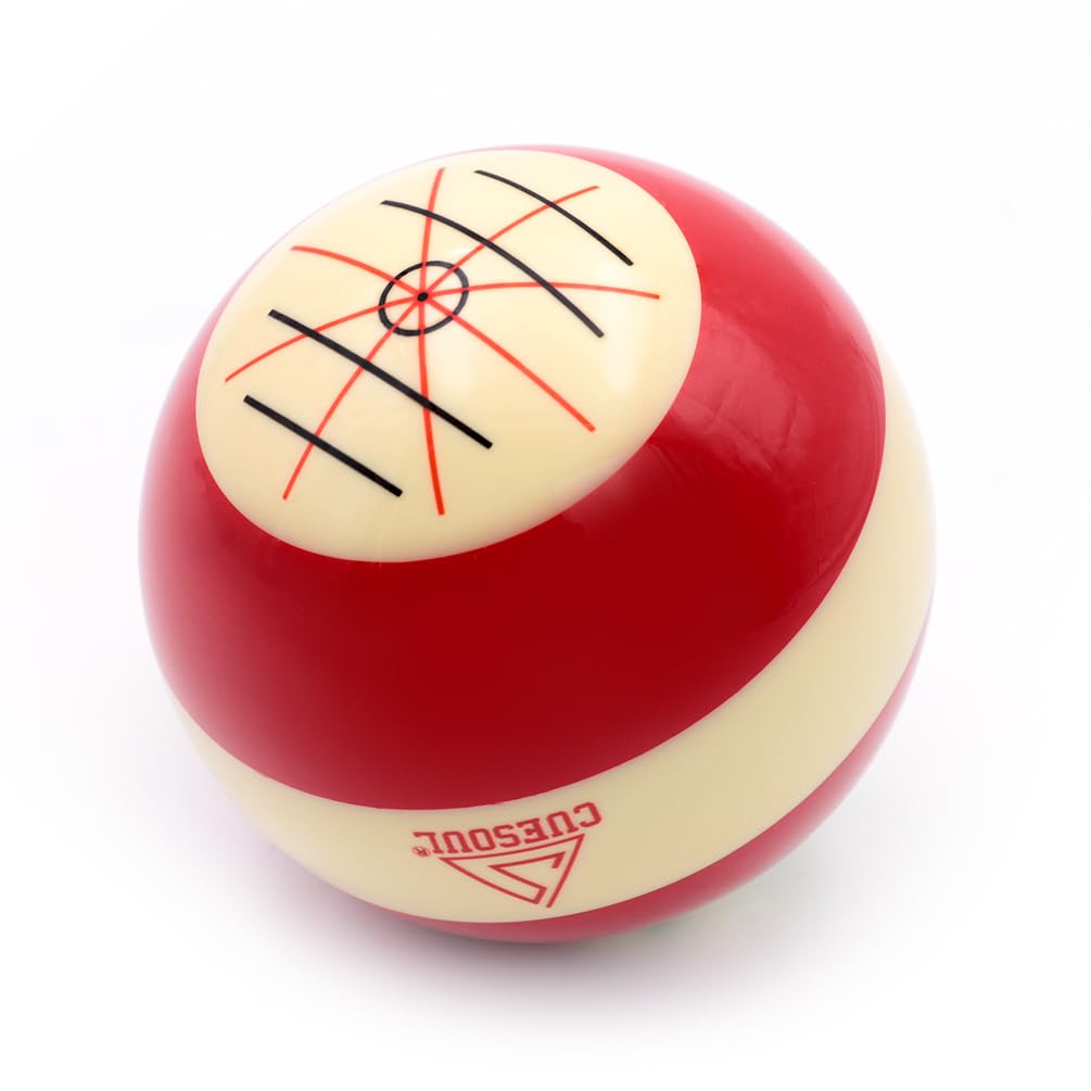 CUESOUL 6oz Remap 2 1/4 Resin Billiard Cue Ball for Training, Red (BC002)
