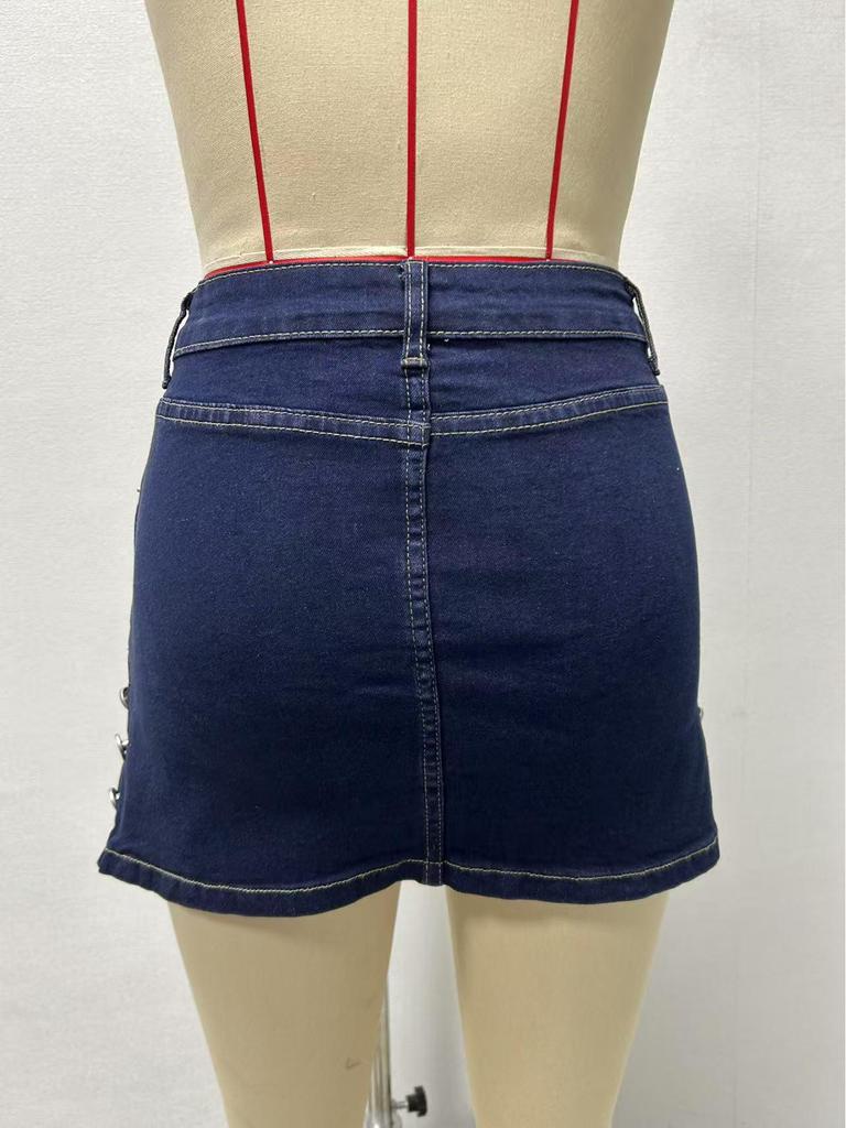 2025 Sexy Retro Denim Mini Skirt: Loose, Slimming, Stylish Women's Fashion