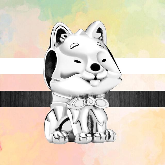Neue Tier Stil Glückliche Katze Hund Panda Bär Löwe Schlange Kaninchen DIY Perlen Fit Original Mode Charms Silber Farbe Armbänder schmuck