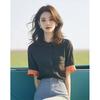 2025 Summer New Unique, Unique, and High End Shirt for Women, Fashionable, Versatile, and Small Niche Color Blocked Top