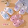 EVA Girls' Bowknot Beach Sandals - Princess Closed-Toe Hole Shoes