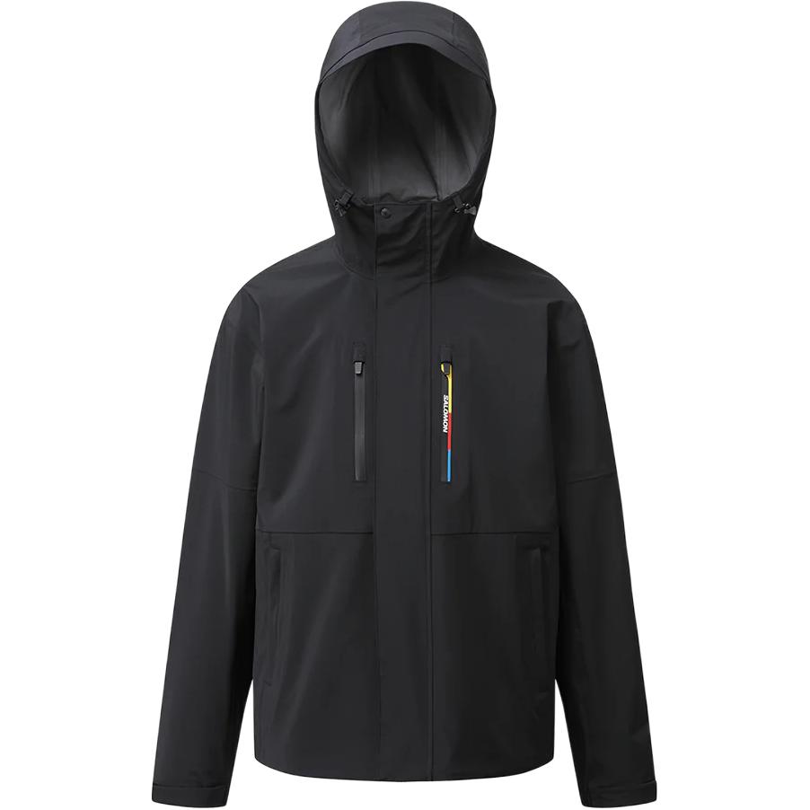 

SALOMON Куртка с капюшоном, на молнии, с длинным рукавом, унисекс, черная C27138 XL