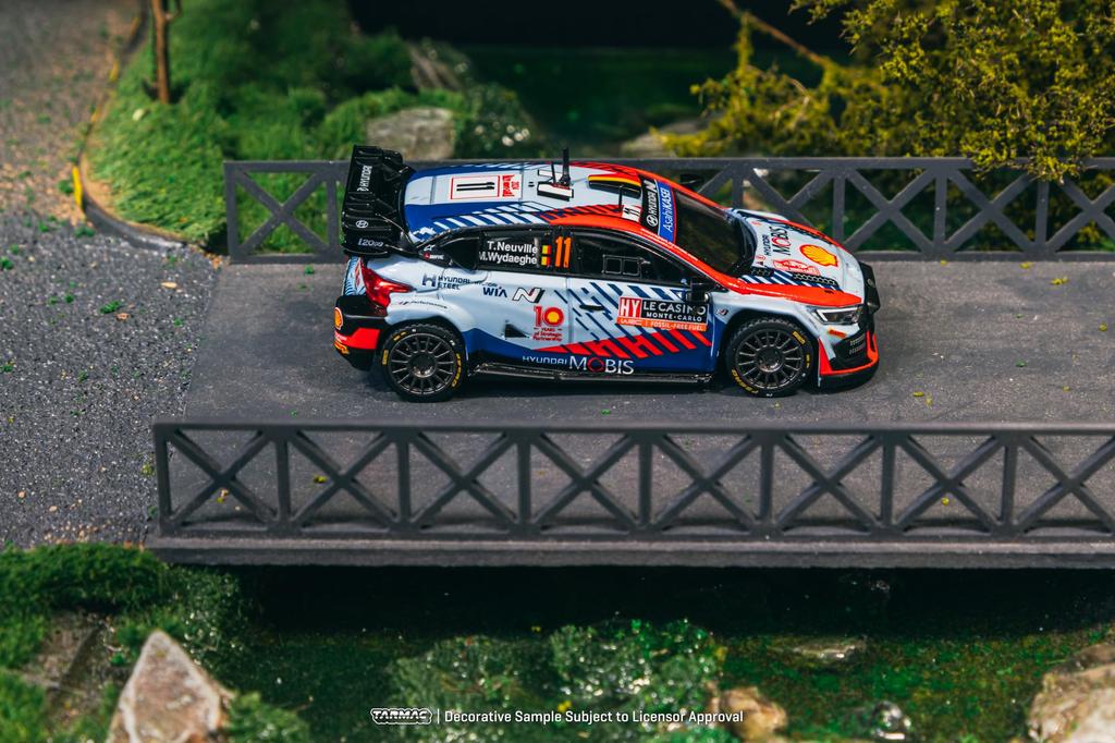 TARMACWORKS 164 Hyundai I20 N Rally1 Hybrid Rallye Monte-Carlo 2024 Winner Thierry NeuvilleMartijn Wydaeghe Completed Product T64-089-24MCR11