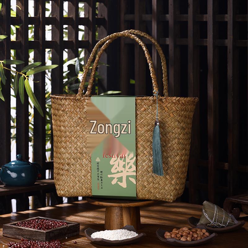 2026 Creative Handmade Dragon Boat Festival Gift Basket - Reusable Zongzi Box with Custom Logo