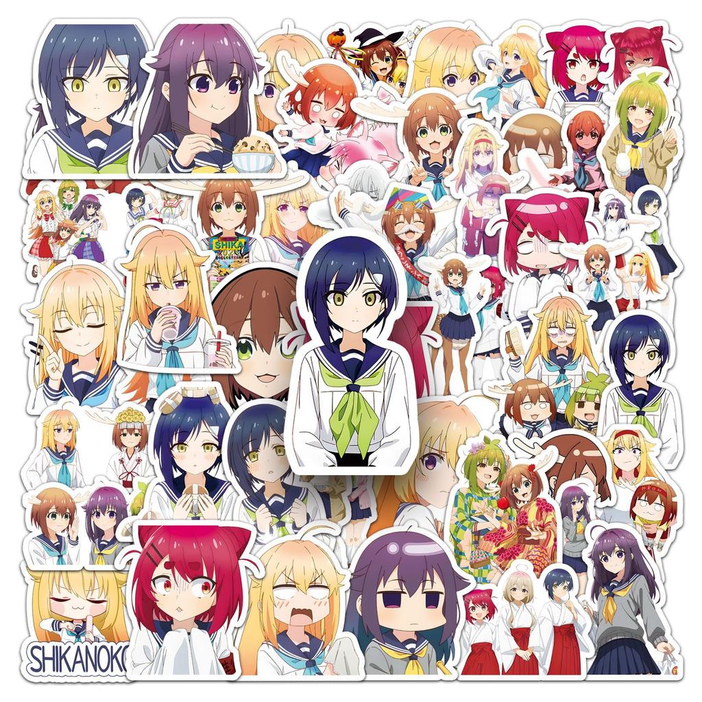 50 Pictures of Kanoko Nako's Cartoon Stickers Personalized Japanese Comic Decorative Water Cup Mobile Phone Case Stickers