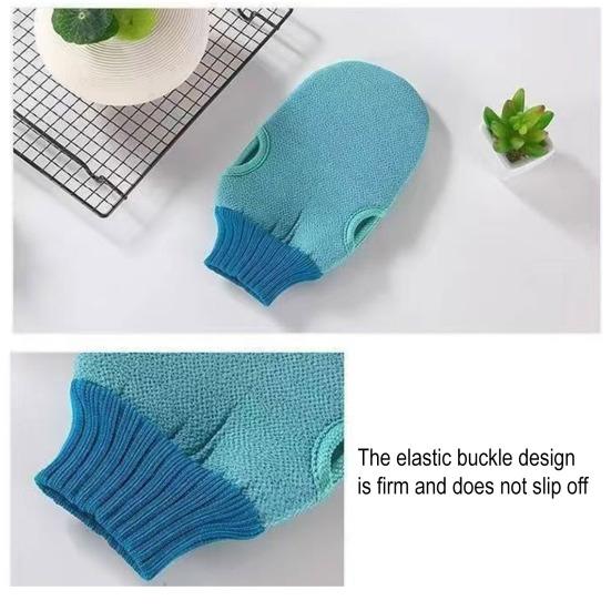 Bath Towel with Painless Scrub Design Three-Finger Separation Easy Grip Exfoliating Mitt Easy To Clean Bath Accessories