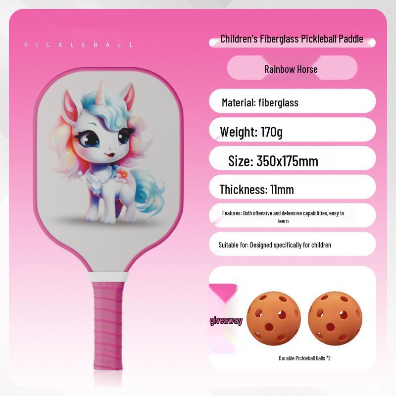 Children's Beginner Pickleball Racket Set - Fiberglass, Official Store Model
