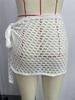 Women's European & American Sexy Knit Cutout See-through Short Beach Skirt