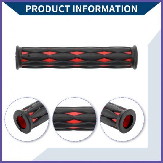 12" 12mm Motorcycle Brake Lever Cover Brake Lever Grip Sleeve Black Red Rubber