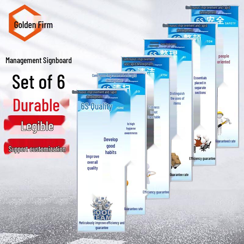 Jinguolao 6S Management & Safety Signs 40x120cm