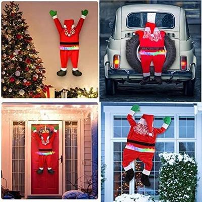 Festive Party Supplies Christmas Decoration Supplies Father Christmas Hanging On the Wall with Velcro 110/170cm With Lights