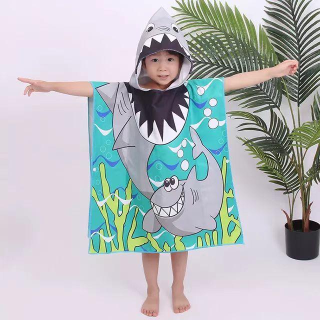 Animal Kids Quick Drying Coral Fleece Hooded Baby Bath Towel Set for Newborns Cartoon