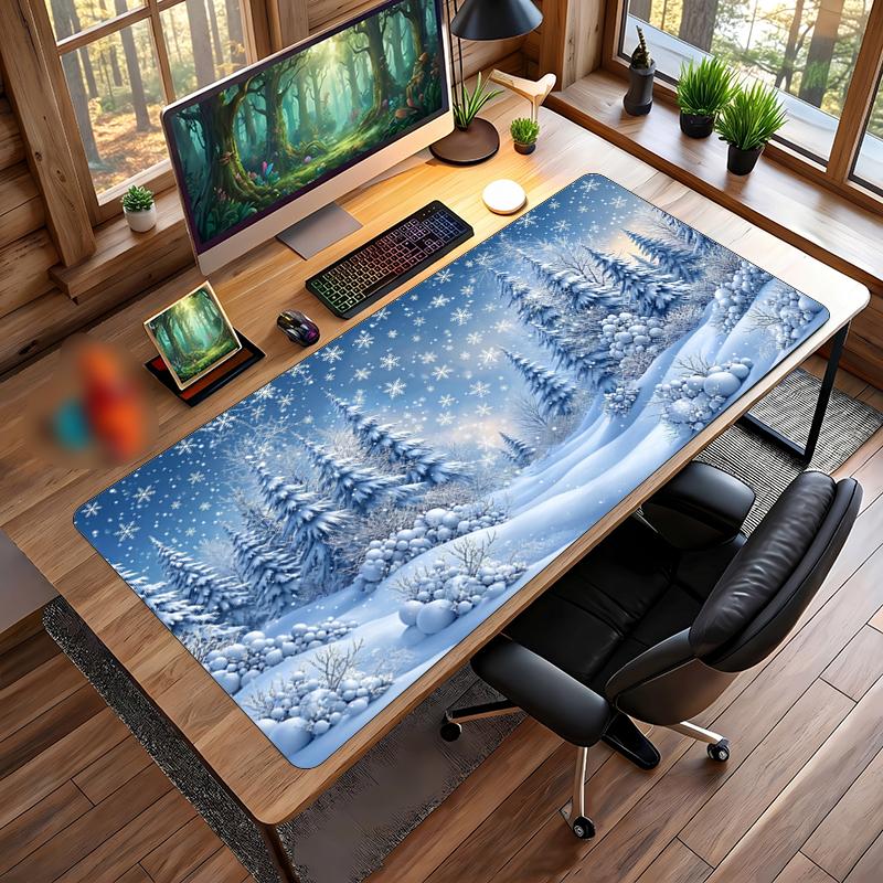 Christmas Printed Mouse Pad Non Slip Desk Mat For Office Gaming Home Use Holiday Gift