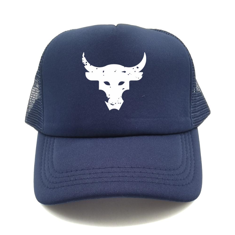 Dwayne Johnson Brahma Bull Tattoo Trucker Cap Unisex Baseball Caps Cool Summer Mesh Net Dwayne Johnson Hat Snapback Hats MZ