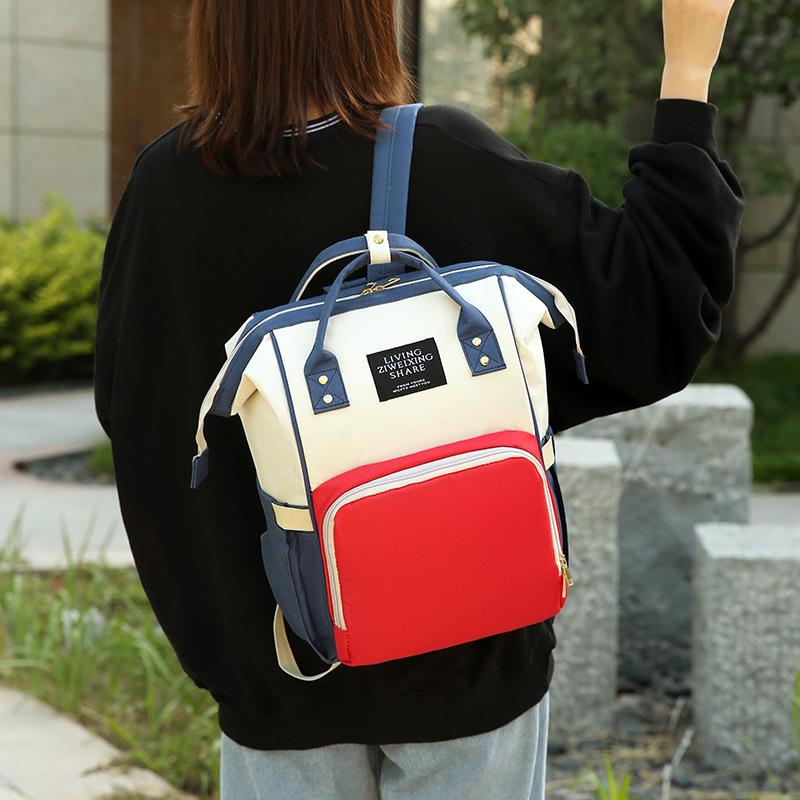 Schoolbag upgraded new wet and dry separation mother and baby bag Oxford cloth large capacity waterproof and wear-resistant women's backpack mommy bag