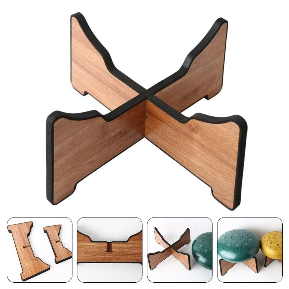 Wooden Steel Tongue Drum Bracket Detachable Ethereal Drum Holder Handpan