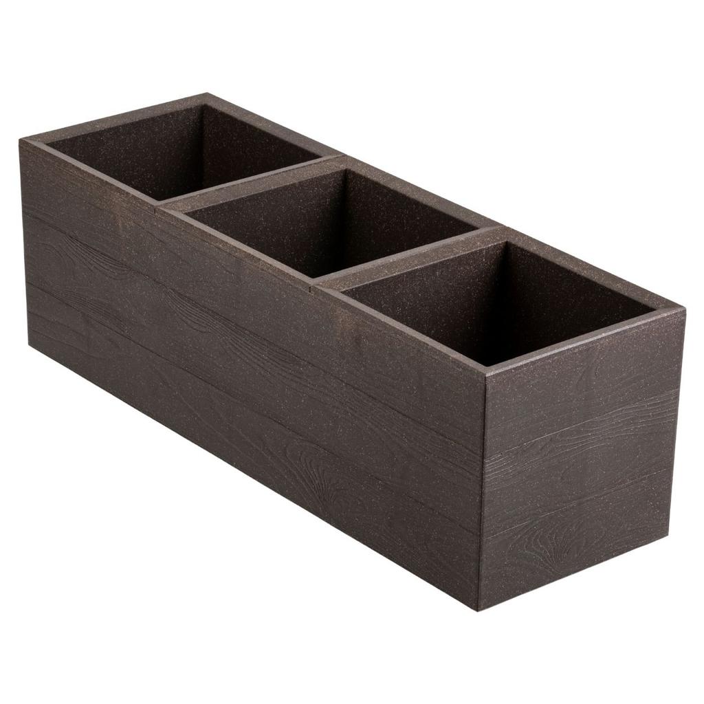 Donica Betonique Na Kółkach Deska Coffee Espresso 90X30Xh30 Cm