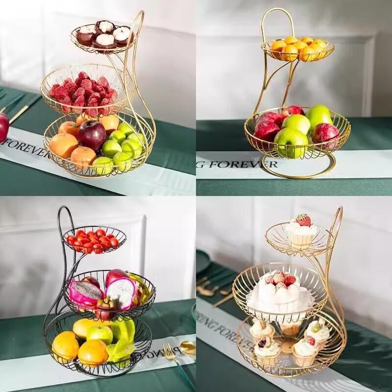 Tengyu 3-Tier Iron Art Fruit Basket