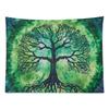 Green Tree of Life Tapestry for Bedroom Boho Mandala Tree Wall Art Tapestries Aesthetic Hippie Nature Floral Backdrop Poster