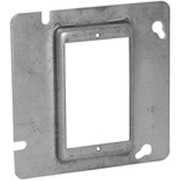 Hubbell-Raco 837 4-11/16" Square Cover, 1-Device, Mud Ring, 1/2" Raised, Drawn