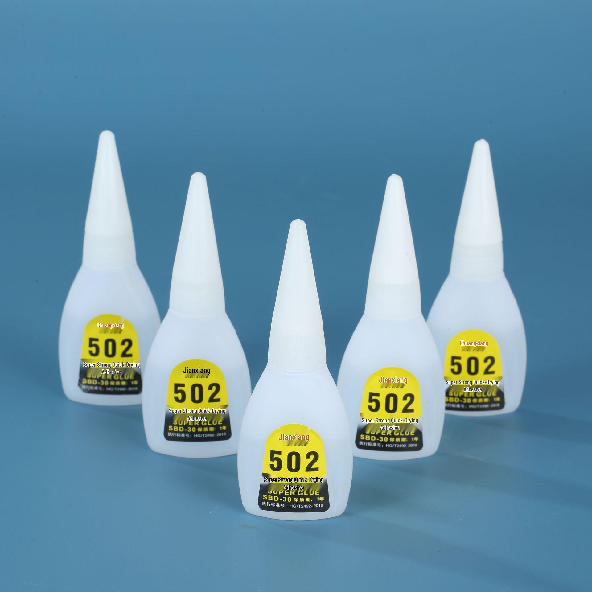 Jianxiang 502 Сильный Универсальный Клей: Водонепроницаемый, быстросохнущий клей для ремонта обуви, дерева и пластика Jianxiang White Cap (Gross Weight 15g) прозрачный