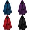 Medieval Velvet Cloak With Hood For Halloween Cosplay And Fantasy Role Play