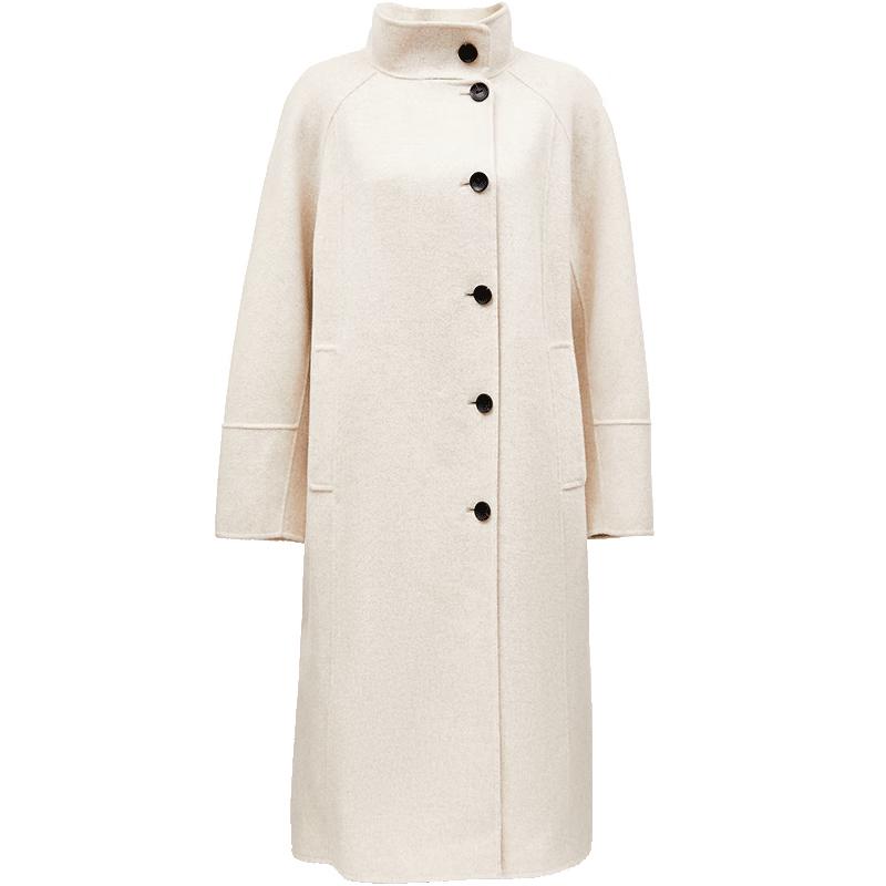 

ONLY Women s 100% Wool Double-Faced Long Coat M