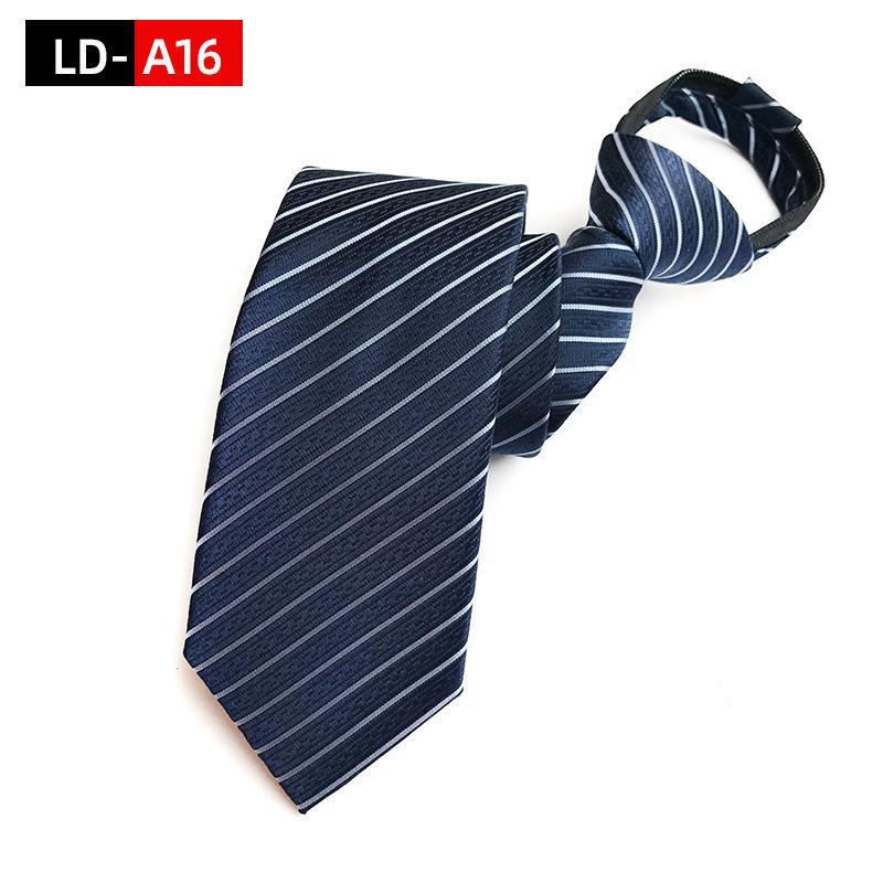 Cravată de afaceri pentru bărbați de 8 cm, cu fermoar, cravată cu nod leneș, decorațiuni occidentale