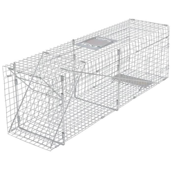 VidaXL Galvanized Animal Trap 100 Cm, Habitats and Cages for Small Animals, Animal Trap,, Rat Cage 170238