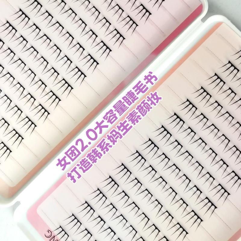 Korean Girl Group 2.0 Self-Adhesive False Eyelashes - Natural Style Clusters for Beginners