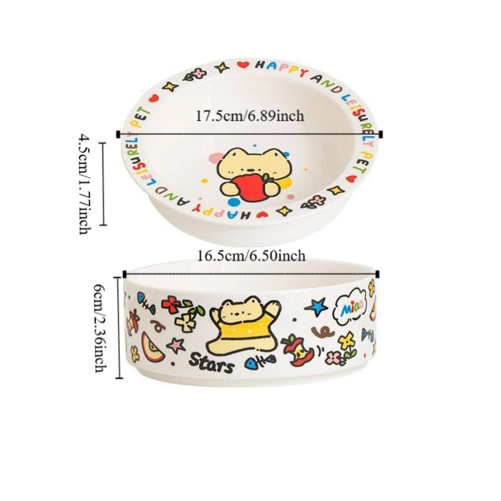 High Temperature Resistance Ceramic Cat Bowl Cartoon Pet Food Bowl Dog Bowl Cat Food Bowl  Pet Care
