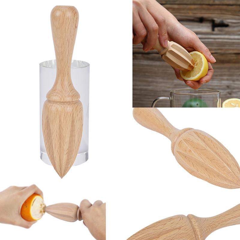 

Wooden Lemon Squeezer Hand Press Juicer Fruit Orange Citrus Extractor Reamers