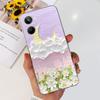 Cute Flower Cat Painted Case For Realme 10 / Realme 10 Pro / Realme 10 Pro+ Soft Silicone TPU Cover For Realme10 4G 10Pro Plus