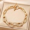 Pulsera Ovalada de Pedrería Europea y Americana: Joyería Esencial Diaria, Simple, de Moda, Versátil