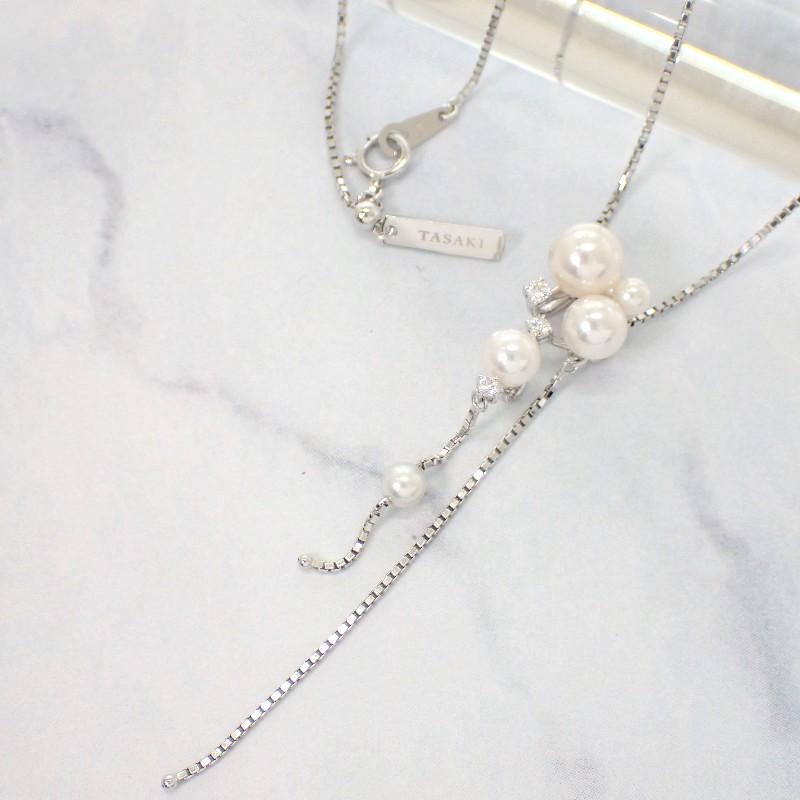 TASAKI  P-13524-WGK18 Necklace white/Silver K18 white gold/Pearl Women